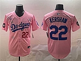 Men's Los Angeles Dodgers #22 Clayton Kershaw Pink 2025 Tokyo Series Limited Stitched Jersey,baseball caps,new era cap wholesale,wholesale hats